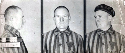 Franciszek Gajowniczek na fotografiach z kartoteki obozu KL Auschwitz